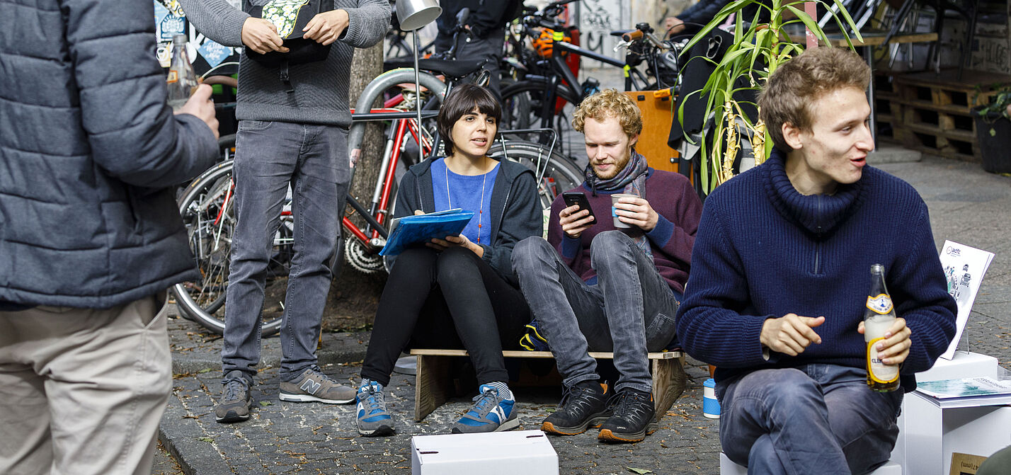 Park(ing) Day: Treffpunkt vom ADFC Berlin  