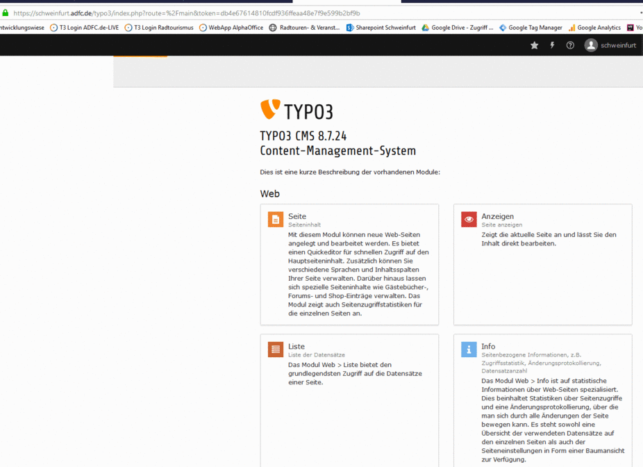 Störer in eine Neuigkeit einbauen - Anleitung ADFC Gliederungswebsites Störer in eine Neuigkeit einbauen - GIF-Anleitung ADFC Gliederungswebsites